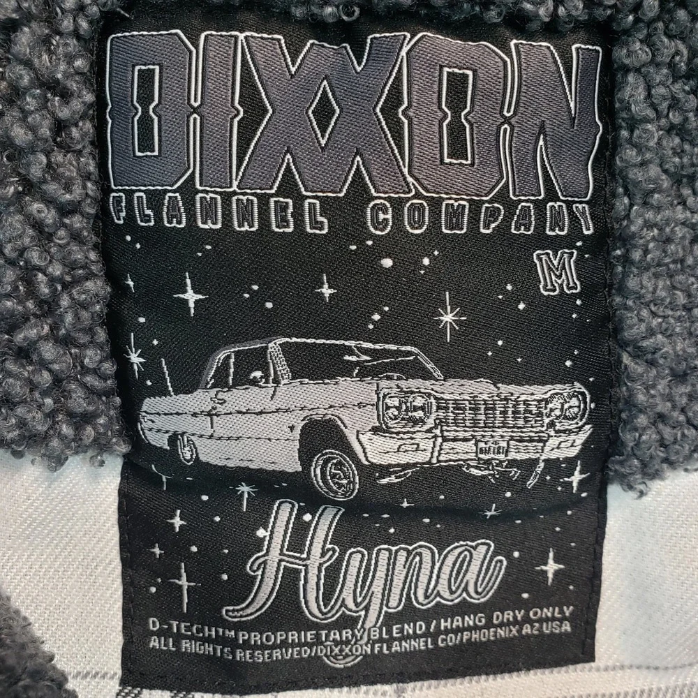 Dixxon Flannel Company Hyna Sherpa Jacket‎ Mens Size M Charcoal Grey Plaid Lined